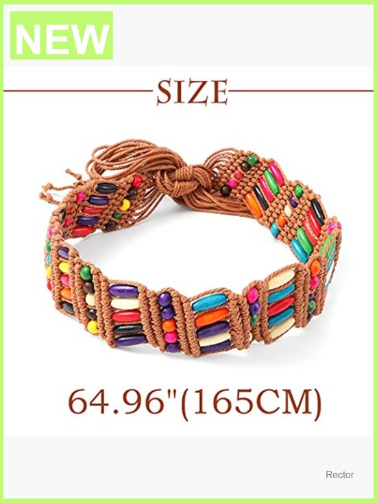 Boho Braided Western Woven Wrap Belt for Dresses main image 4